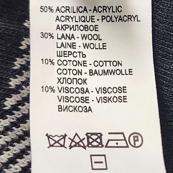 Up To You Women's White/Black Striped Cowl Neck Sweater Size S - Picture 7 of 8